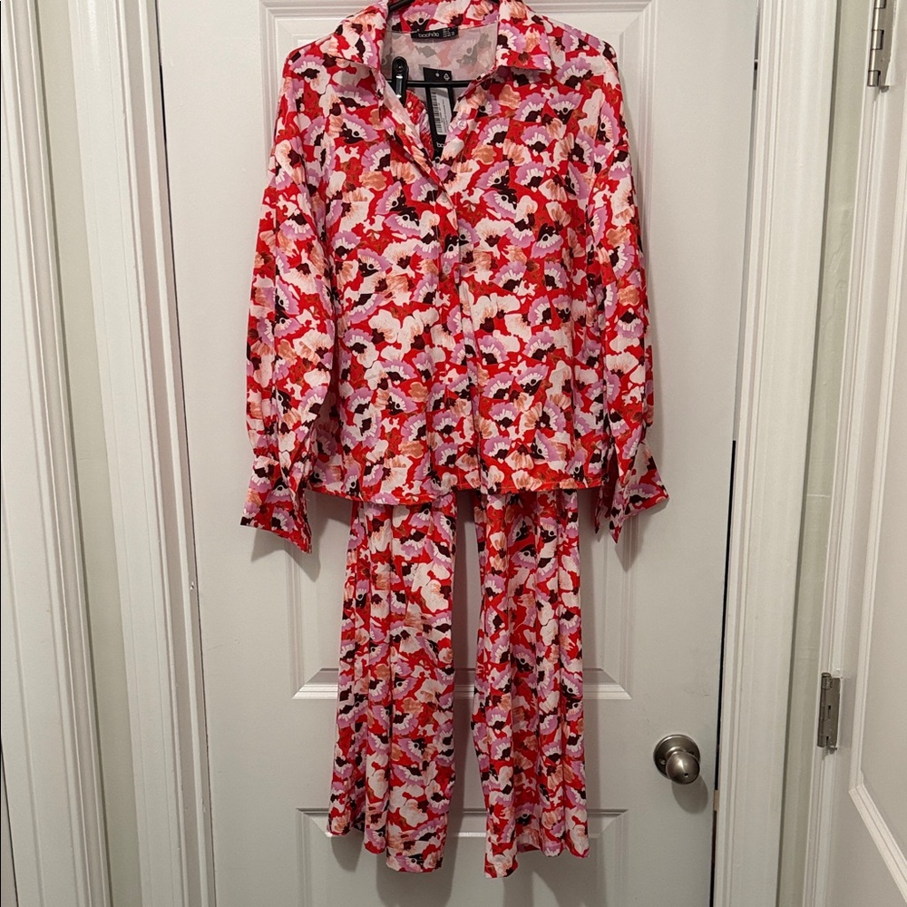 Boohoo Multicolor Floral Shirt